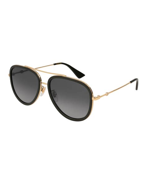 gucci metal pilot sunglasses gold|gucci gradient pilot sunglasses.